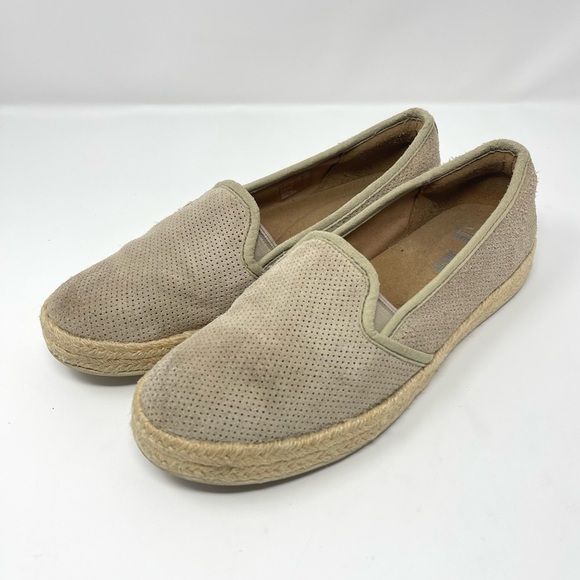 Clarks Azella Theoni Suede Espadrille Slip-On Loafers - Picture 2 of 7